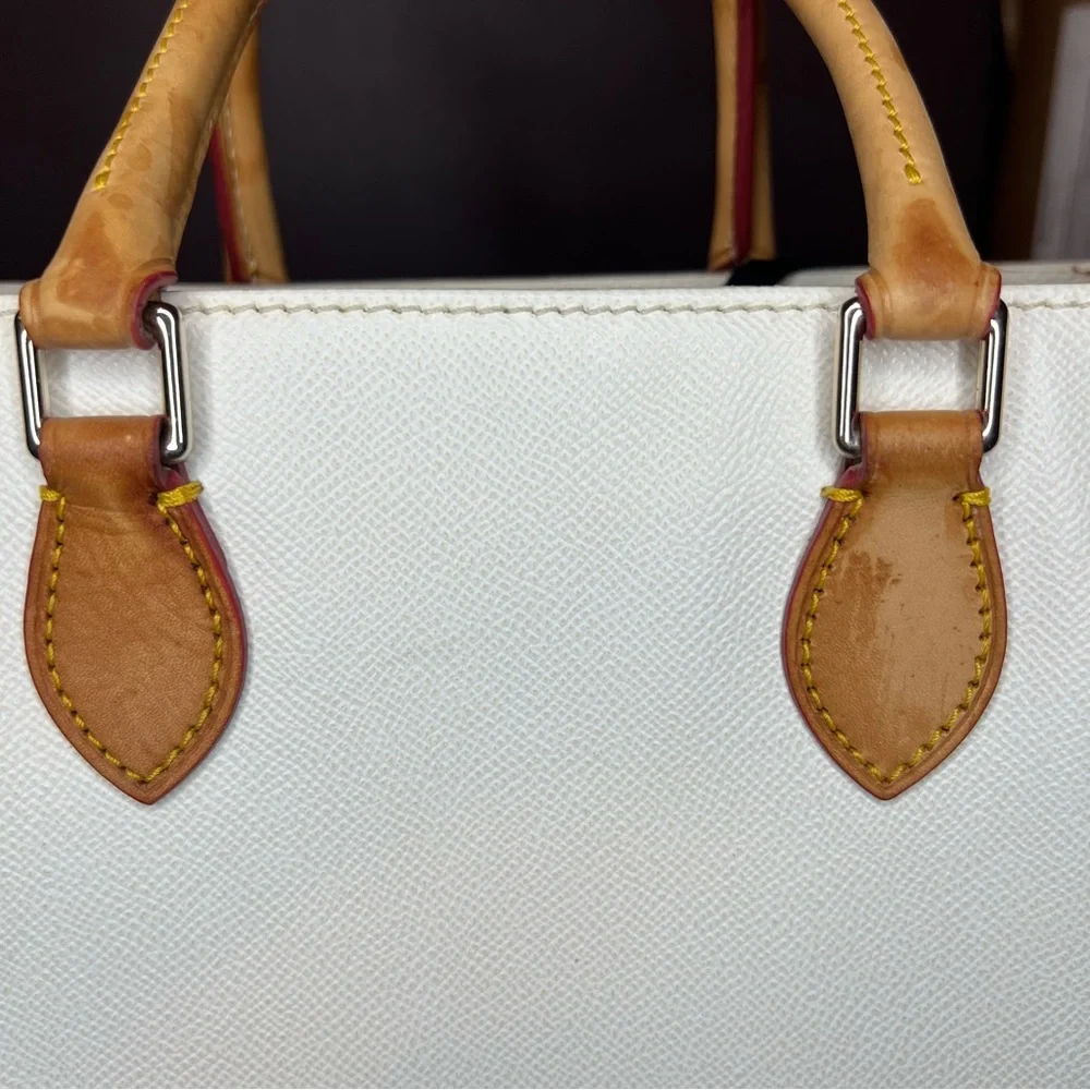 Dooney & Bourke White and Tan Satchel - Picture 4 of 16